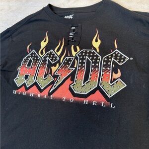 AC/DC Black Tee / Studded